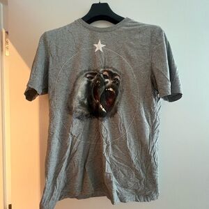 Givenchy Gray T-Shirt with Animal Print- Men